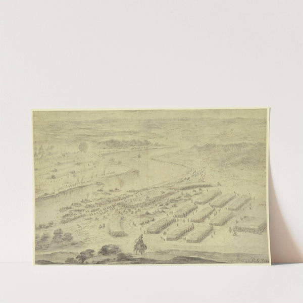 Eine Schlacht an einem Fluss, die eine Armee setzt auf Flößen über denselben by Stefano Della Bella