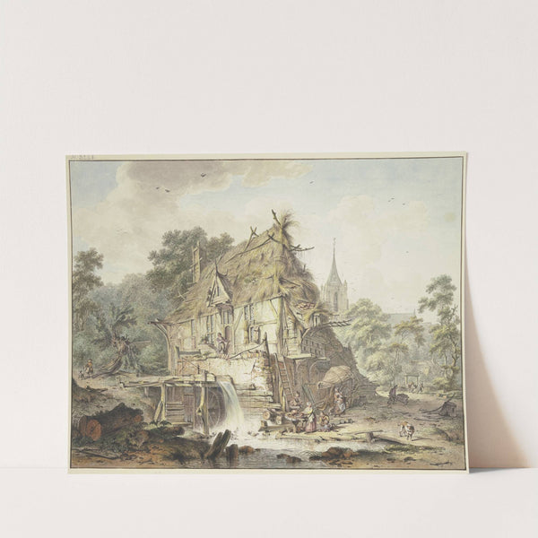 Eine Wassermühle mit vielen Figuren by Hendrik Meyer