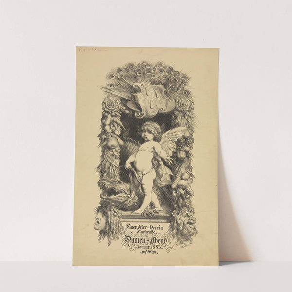 Einladung des Karlsruher Künstlerkreises zu einem Damenabend (1883) by Ferdinand Keller