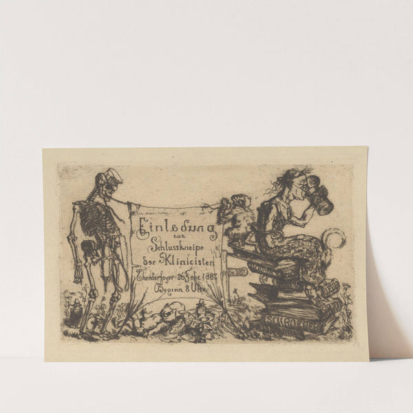 Einladung zur Schlusskneipe der Klinicisten (1887) by Albert Welti