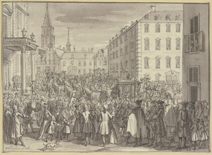 Einzug Kaisers Karl VI. zu Prag und der zwei jungen Erzherzoginnen amn 30. Juli 1723