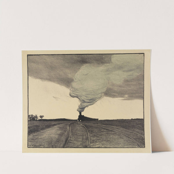 Eisenbahn am Abend by Gustav Kampmann