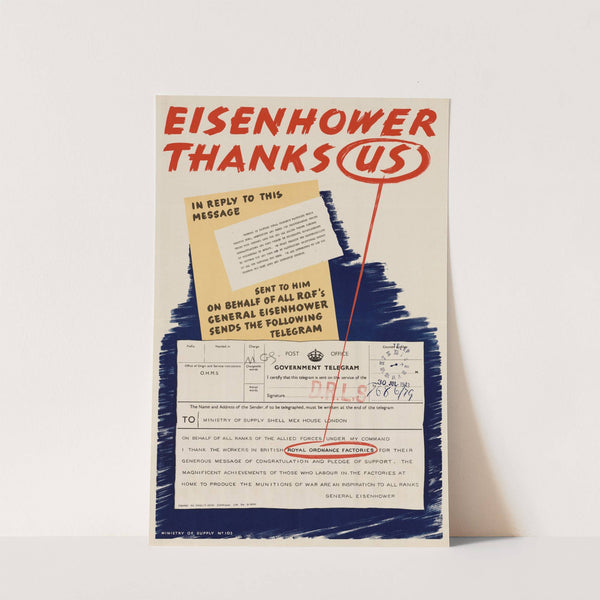 Eisenhower Thanks Us by Anonymous