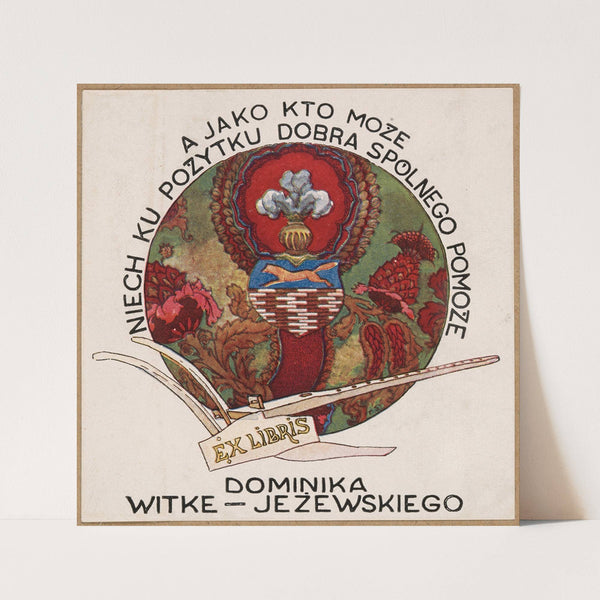 Ekslibris Dominika Witke Jeżewskiego (1862-1944) (1913) by Piotr Stachiewicz