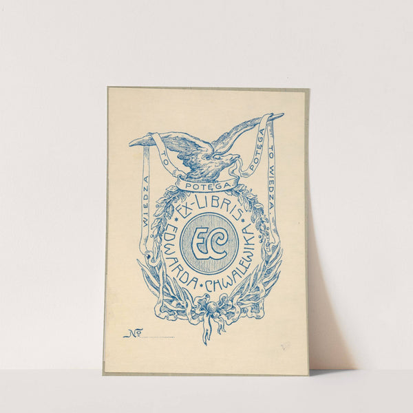 Ekslibris Edwarda Chwalewika (1873-1956) (1910-1913) by Wacław Wąsowicz