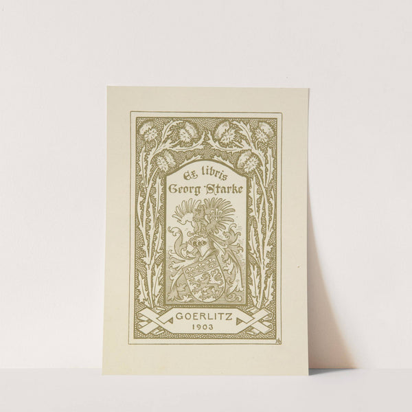 Ekslibris Georg Starke (Goerlitz) (1903) by Adolf Matthias Hildebrandt