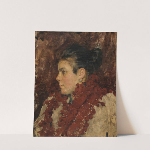 El chal rojo (1898) by Carlos Federico Sáez