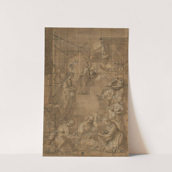 El nacimiento de la Virgen by Ventura Salimbeni