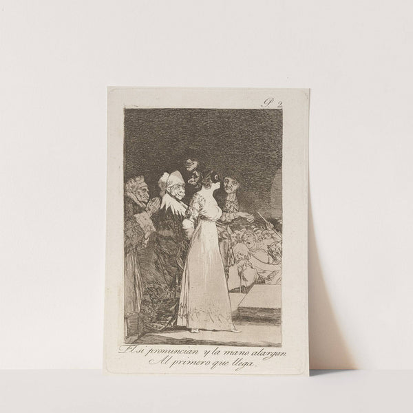 El si pronuncian y la mano alargan Al primero que llega. (They say yes and give their hand to the first comer.) (1796-1797) by Francisco de Goya