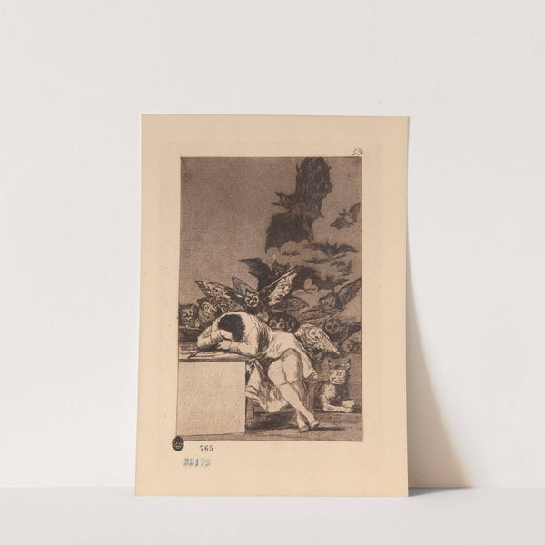 El sueño de la razon produce moustruos (Serie Caprichos) (1918) by Francisco de Goya