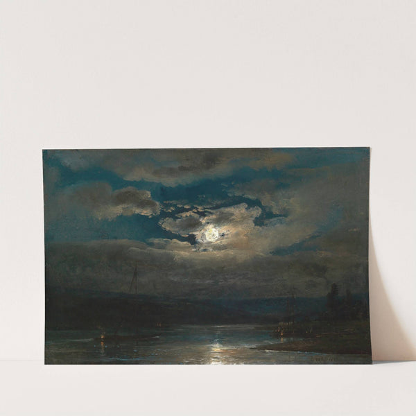 Elblandschaft bei Dresden im Mondschein by Johan Christian Dahl