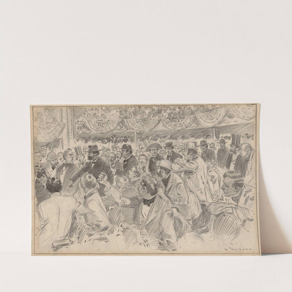 Election Convention, for illustration in Century magazine by Wallace Morgan