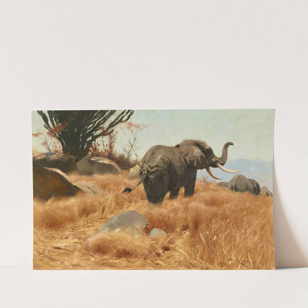 Elefant in der Savanne (1912) by Wilhelm Kuhnert