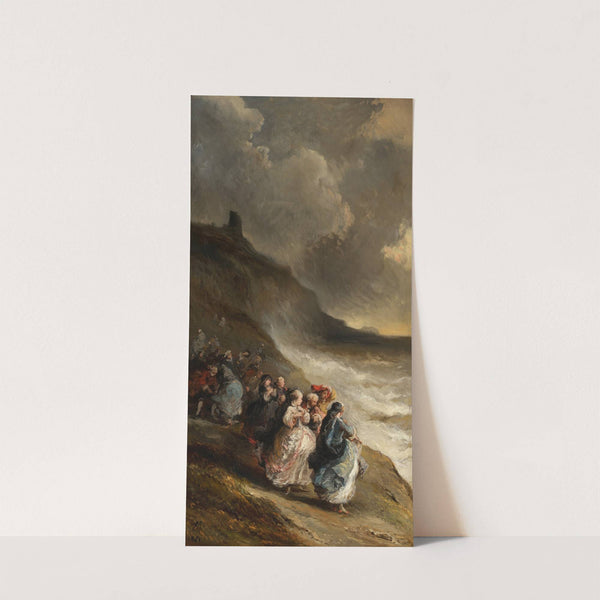 Elegant Figures by Rough Seas (1851) by Eugène Isabey