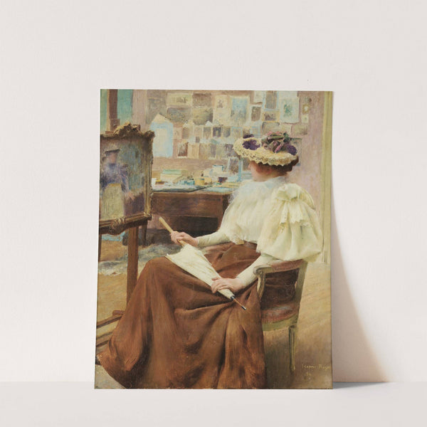 Elegant Lady In The Studio by Anonymous