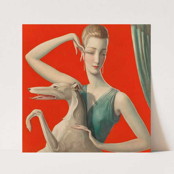 Elegant Woman and Afghan by Wladyslaw Theodore Benda