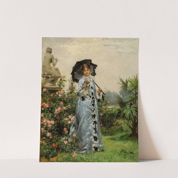 Élégante à la rose by Victor Gabriel Gilbert