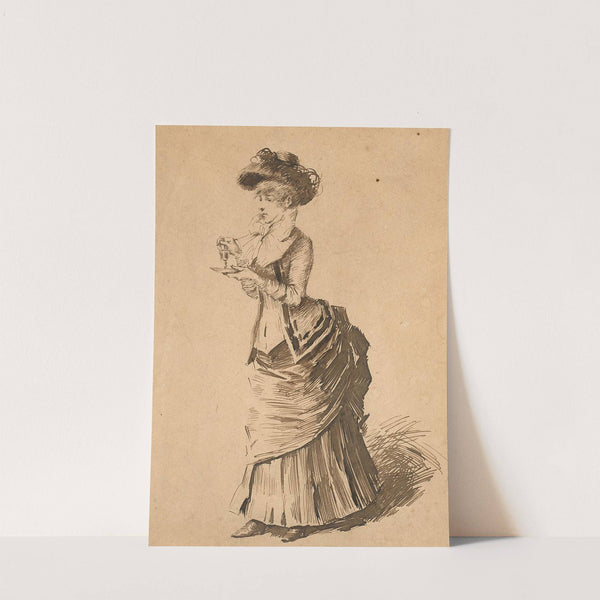 Élégante au verre d’absinthe by Henri Somm