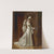 Elegante Dame in weißem Damastkleid by Władysław Bakałowicz
