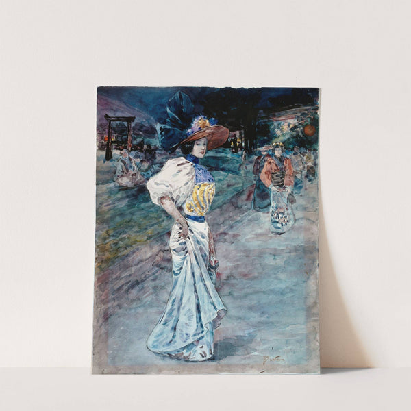 Elégante dans un jardin japonais (1890-1900) by Henri Somm