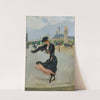 Elegante Devant Le Grand Palais Sur Le Pont Alexandre III by Jean Béraud
