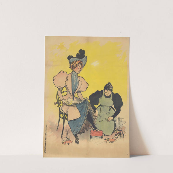 Elégante essayant des chaussures by Albert Guillaume