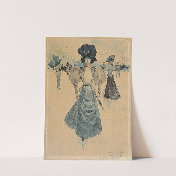 Elégante sur un boulevard (1890-1900) by Henri Somm