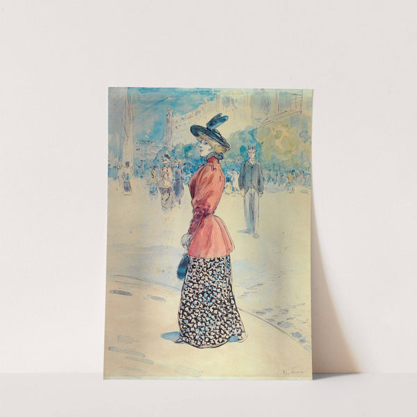Elégante sur un boulevard (1890-1900) by Henri Somm