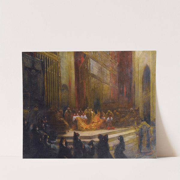 Elégantes dans une église espagnole by Georges Jules Victor Clairin