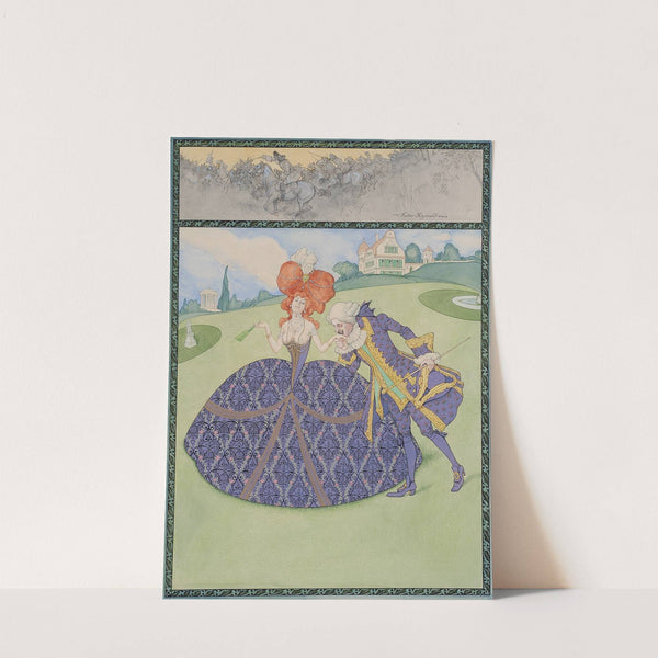 Elegantes Paar Im Garten ('servir Le Roi – Servir Les Dames') by Carl Fischer-Köystrand