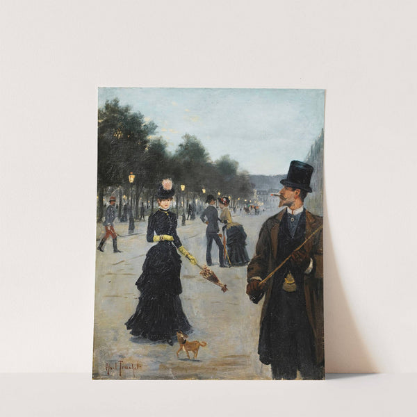 Elegants Wandering In Paris by Louis Abel-Truchet