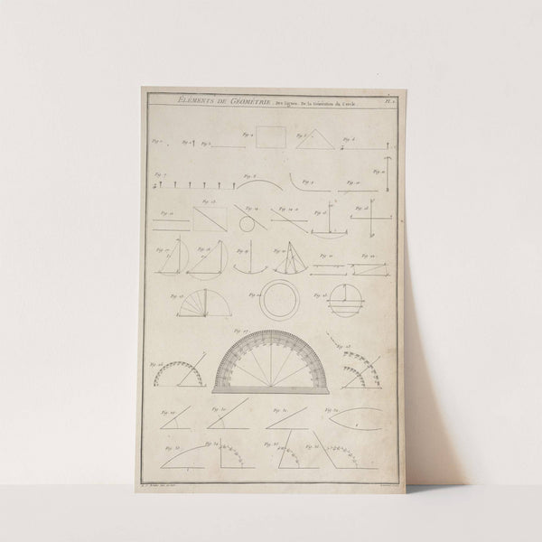 Éléments de géométrie. Des lignes. De la génération du cercle. (1769-1774) by André Jacob Roubo