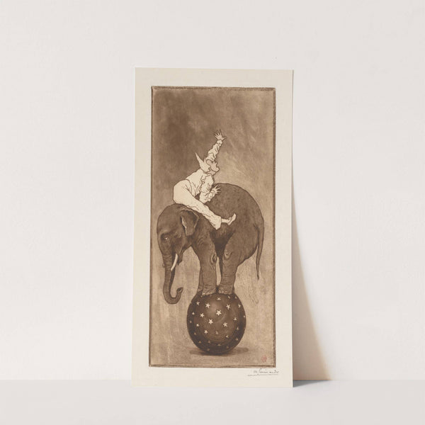 Elephant and Clown (L’Elephant et le Clown) (c. 1889) by Henri-Charles Guérard