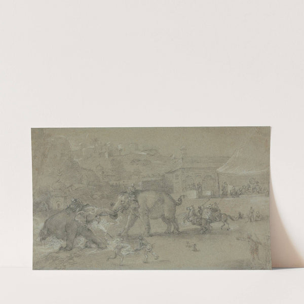 Elephants Fighting (between 1784 and 1788) by Johan Joseph Zoffany