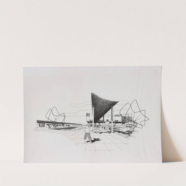 Elevated building on posts by Victor Alfred Lundy