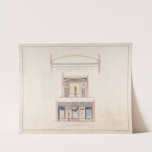 Elevation 'della nuova Galleria' by Giovanni Battista Silvestri