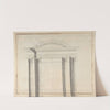Elevation Design for a Monumental Entrance with Columns and Rounded Pediment (1794) by Giovanni Battista Galliani