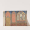 Elevation of a Church or Chapel with designs for ornament and a painted triptych of the Virgin Mary (19th Century) by Jules-Edmond-Charles Lachaise
