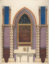 Elevation of a design for an altar and painted wall decoration