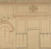 Elevation of a wall decorated with the dove of the holy ghost