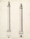 Elevation of Column of Antoninus Pius and Elevation of Column of Trajan