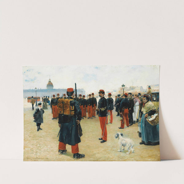 Elèves caporaux sur l’esplanade des invalides à Paris by Pierre Georges Jeanniot