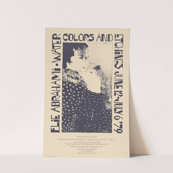 Elie Abrahami - watercolors and etchings June 12 - July 6 '79 by Lawrence M. Romorini