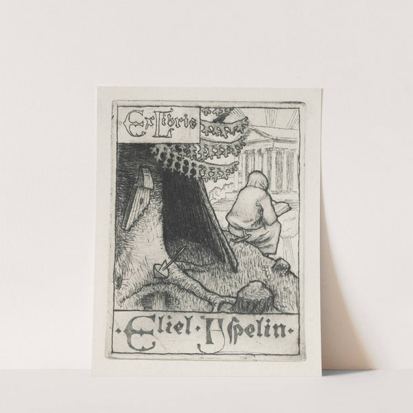 Eliel Aspelinin Ex libris (1897) by Akseli Gallen-Kallela
