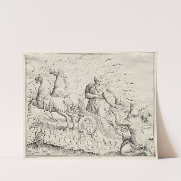 Elijah Ascends to Heaven (1547) by Augustin Hirschvogel