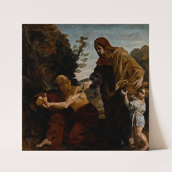 Elijah Receiving Bread from the Widow of Zarephath by Giovanni Lanfranco