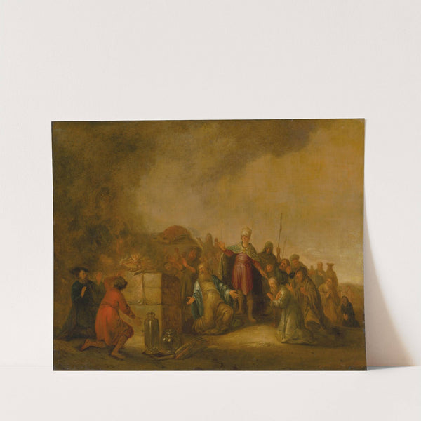 Elijah's sacrifice to the god Baal on Mount Carmel by Jacob Willemsz. de Wet