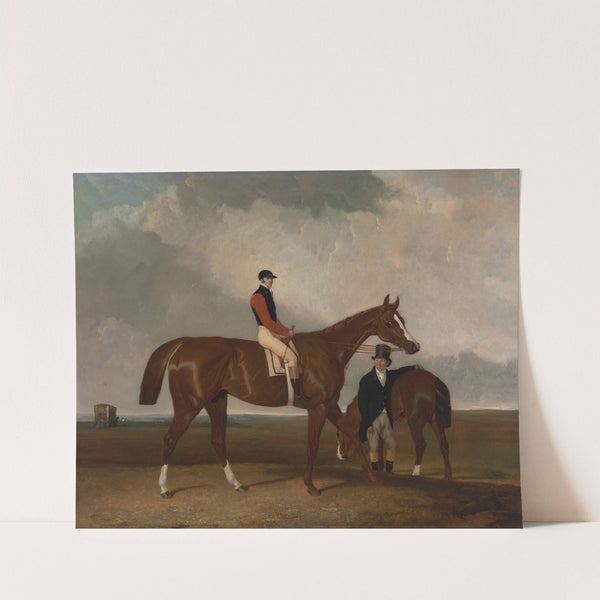 Elis at Doncaster, Ridden By John Day, With His Van In The Background by Abraham Cooper