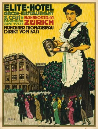 Elite-Hotel. Gross-Restaurant & Café. Eröffnung 1913 Zürich (1913)