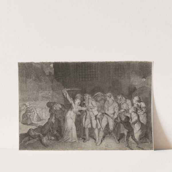 Elizabeth Cazotte Rescues Her Father from the Death Sentence at the Prison of l’Abbaye, 2-3 September 1792 by Pierre Alexandre Wille